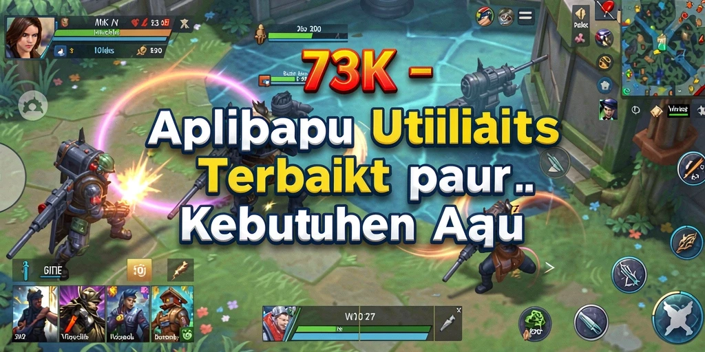 Screenshot utama 73K menampilkan antarmuka aplikasi Utility yang menarik.