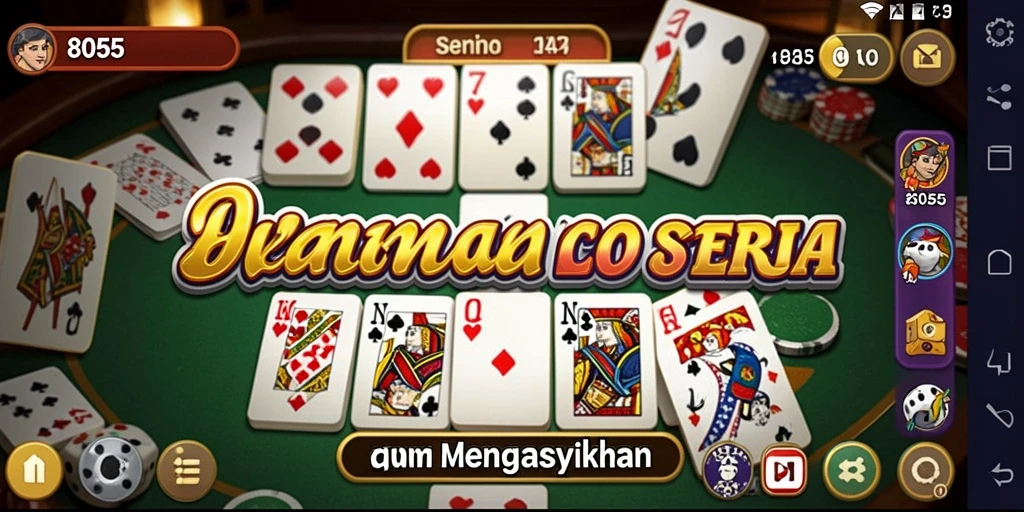 Tampilan gameplay seru dari permainan Domino 8055.