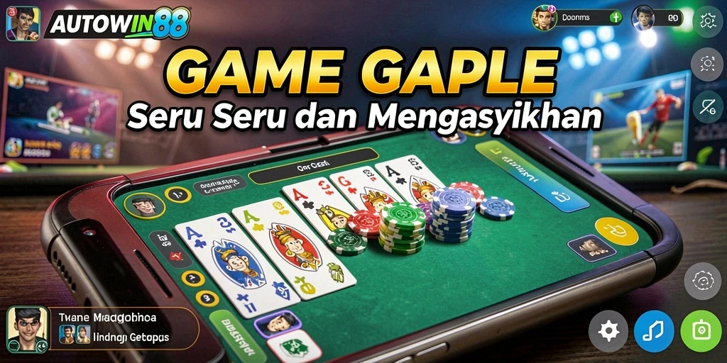 Screenshot gameplay Gaple di AUTOWIN88 dengan tampilan menarik.