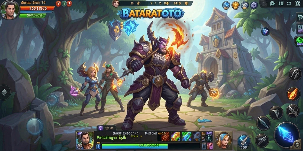 Tampilan gameplay seru dalam dunia fantasi MMORPG.