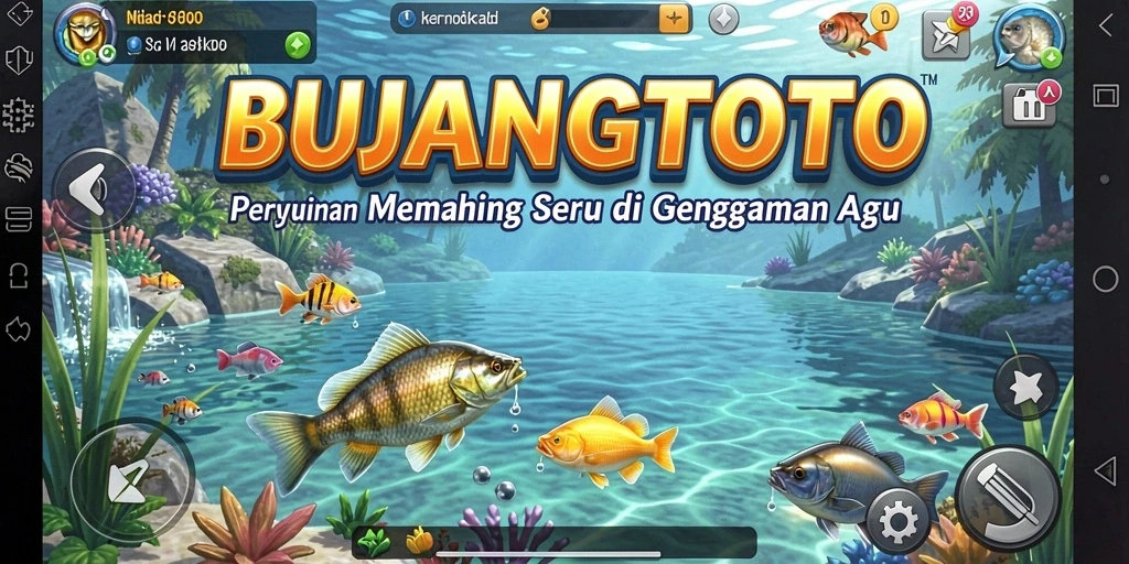 Tampilan gameplay yang seru di BUJANGTOTO saat memancing.