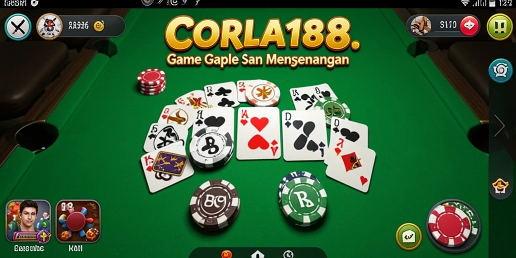 Tampilan menarik dari gameplay Gaple di CORLA188.