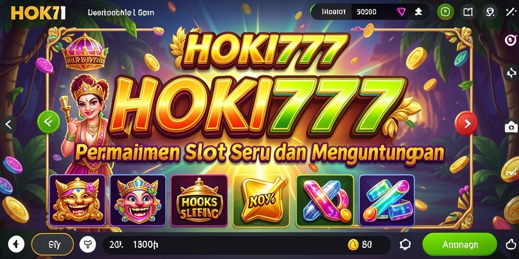 Tampilan gameplay menarik dari HOKI777 dengan berbagai fitur slot.
