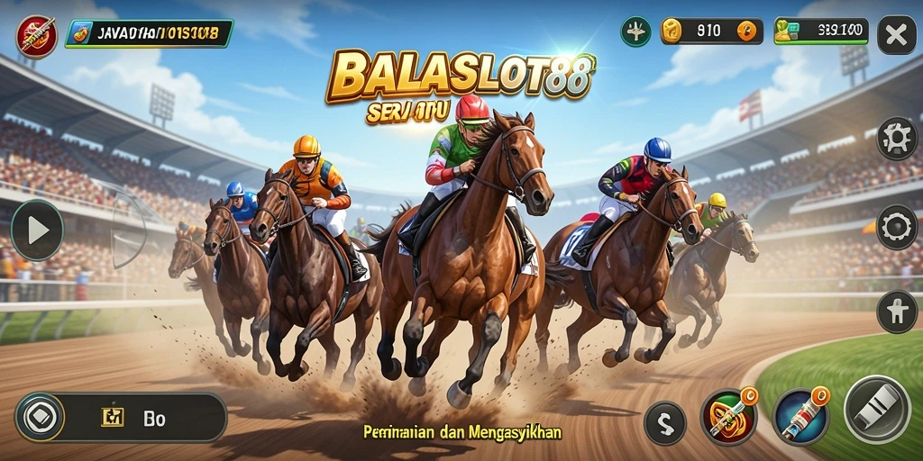 Tampilan gameplay Racing menegangkan di JAVASLOT88.