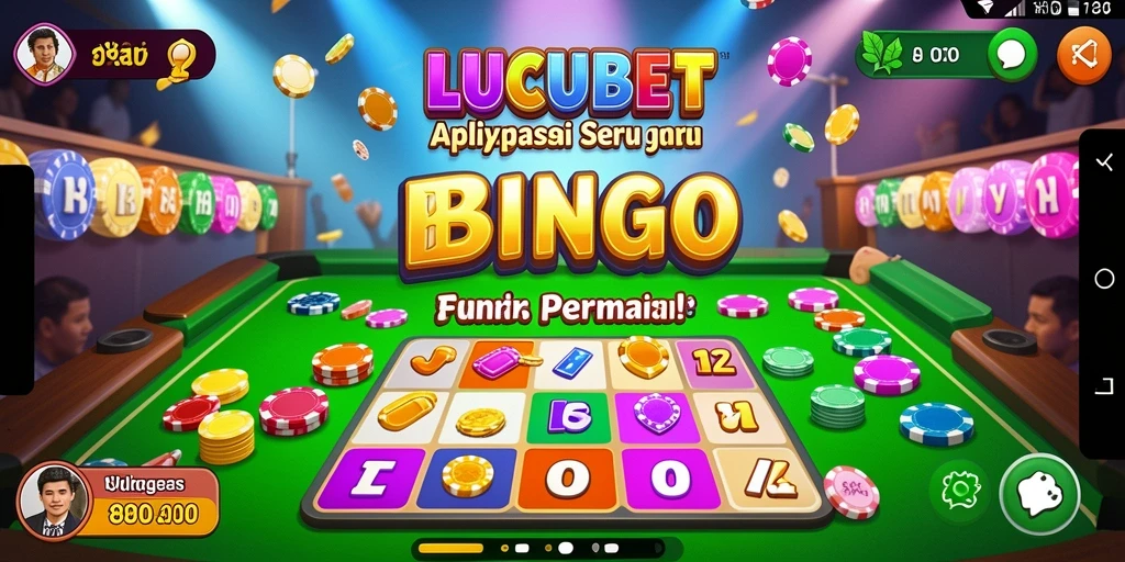 Tampilan gameplay seru LUCUBET dengan fitur Bingo interaktif.