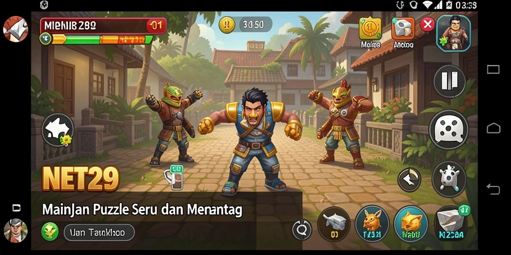 Tampilan gameplay NET29 yang penuh warna dan menyenangkan.