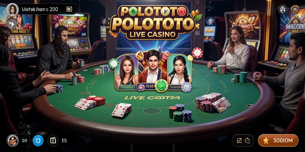 Tampilan gameplay Live Casino yang mendebarkan di POLOTOTO.