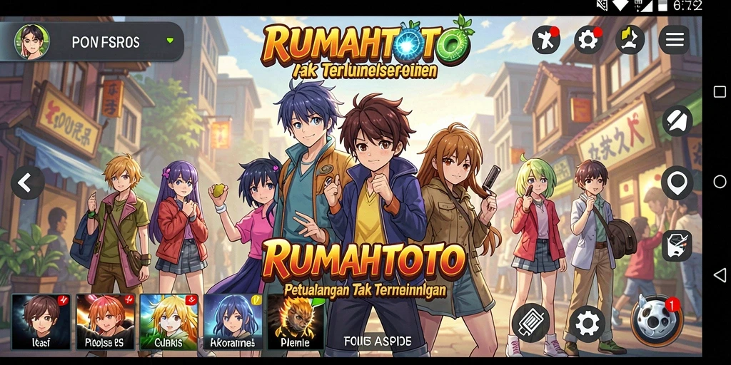 Tampilan menarik dari gameplay RUMAHTOTO yang penuh warna.