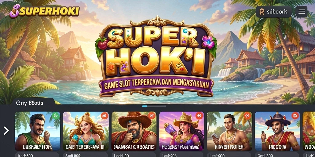 Tampilan gameplay menarik dari SUPERHOKI dengan fitur slot yang memukau.